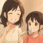 口臭は遺伝しない、歯磨きが大事だと知っている親子