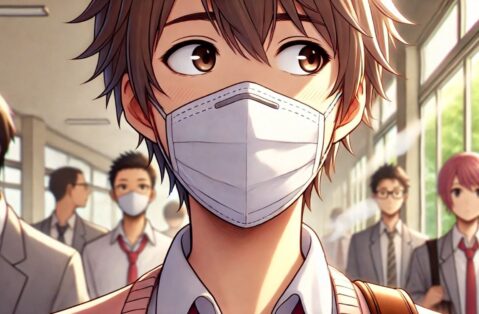 マスク口臭が不安な男性