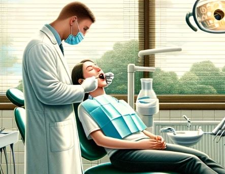 歯科治療中の風景