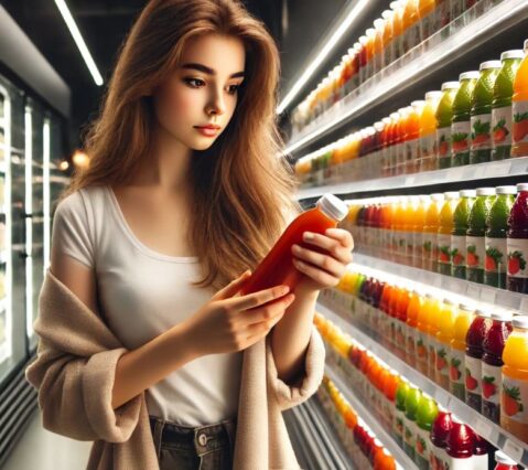 コンビニで口臭に最強に効果のあるジュースを選んでいるシーオー