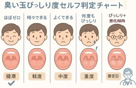 【臭い玉びっしり度セルフ判定チャート】画像