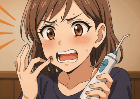 ジェットウォッシャーで歯ぐき下がるイメージ