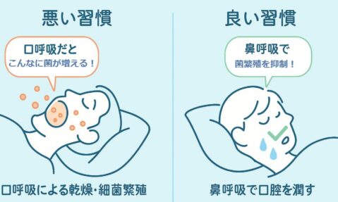 睡眠時の良い習慣と悪い習慣の比較図