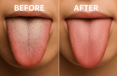 舌苔Before/After写真