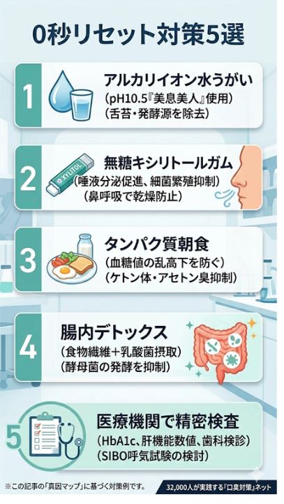 飲酒していないのに酒臭い時の0秒リセット対策5選(アルカリイオン水うがい、ガム+鼻呼吸など)