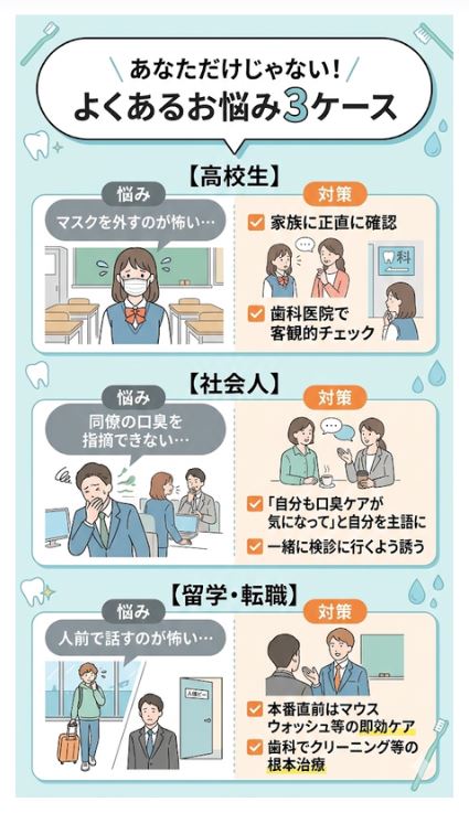 知恵袋に多い口臭の悩み3ケースと専門家の解決策